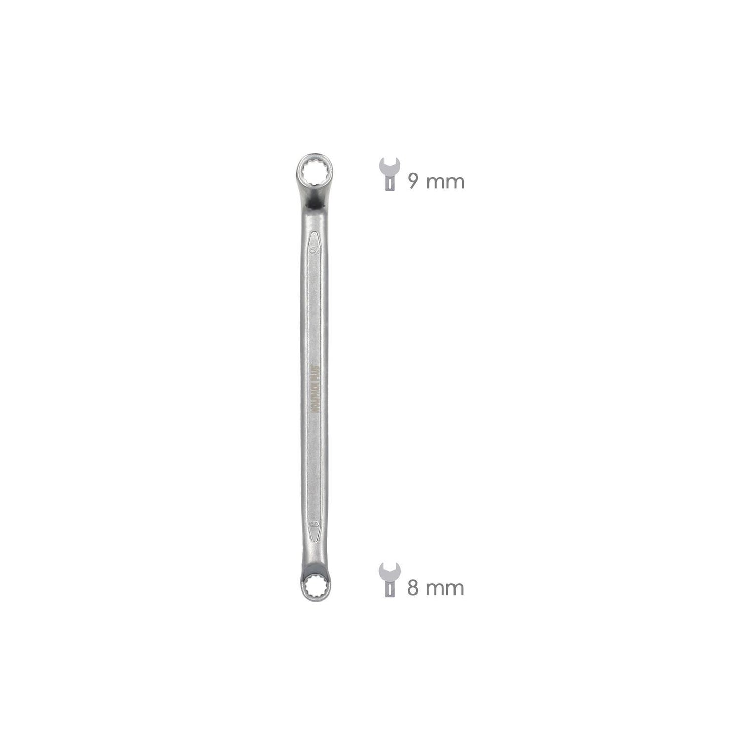 Llave Estrella Acodada Plus Acero Cromo Vanadio 8x9 Din 838. Llave Doble Boca Acodada, Llave Fija Estrella Acodada_1