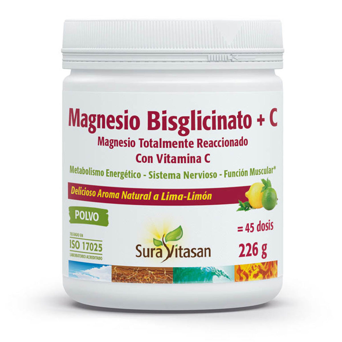 Magnesio Bisglicinato + C, Sura Vitasan, 226 gr