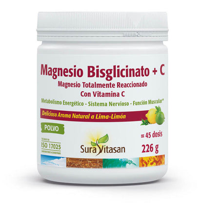 Magnesio Bisglicinato + C, Sura Vitasan, 226 gr
