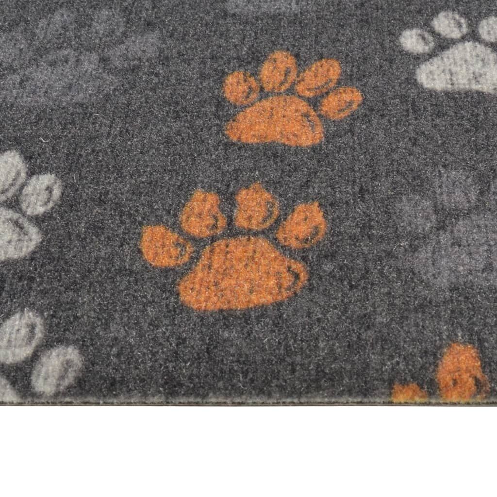 Vidaxl Alfombra De Cocina Lavable Terciopelo Dibujo De Patas 60x180 Cm_3
