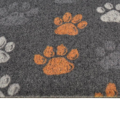 Vidaxl Alfombra De Cocina Lavable Terciopelo Dibujo De Patas 60x180 Cm_3