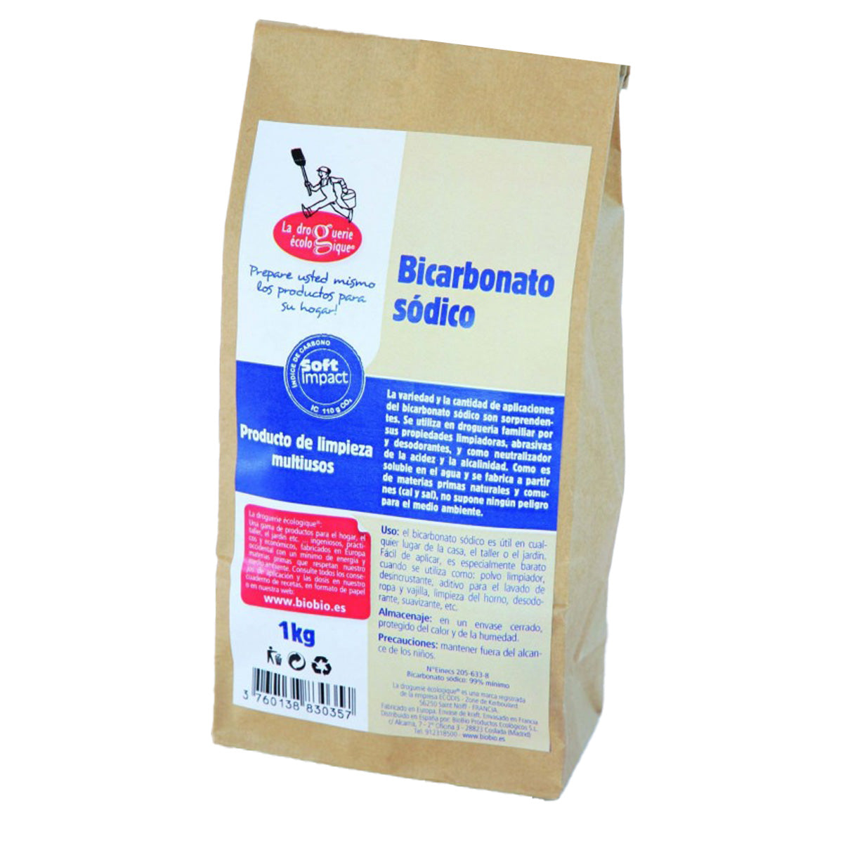 Bicarbonato sódico La Droguerie Écologique 1 kg