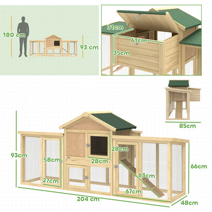Pawhut Gallinero Para Exterior Grande De Madera_2