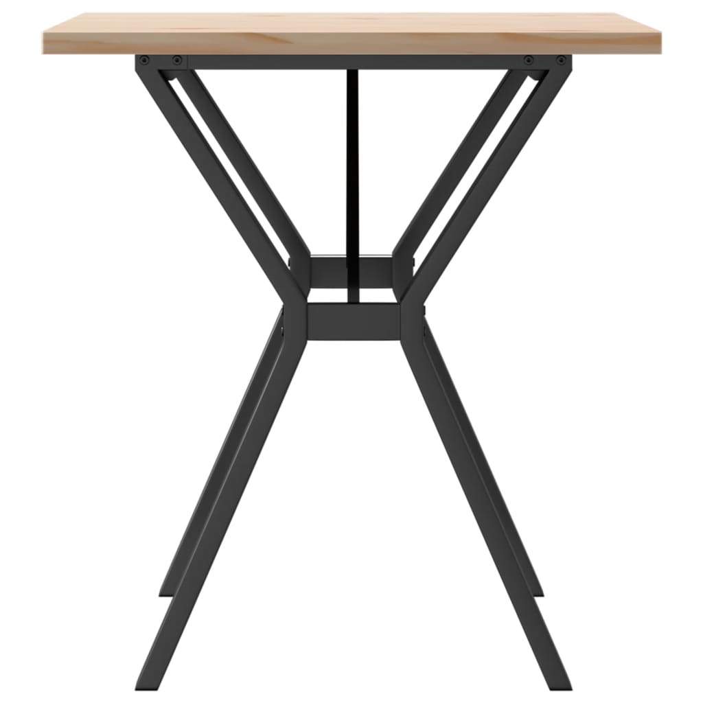 Mesa De Comedor Marco Y Madera Maciza Pino Y Acero 70x70x75,5cm_3