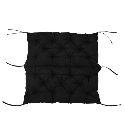 Outsunny Cojín Para Banco Con Respaldo De 2 Plazas 100x98x8 Cm Negro_4