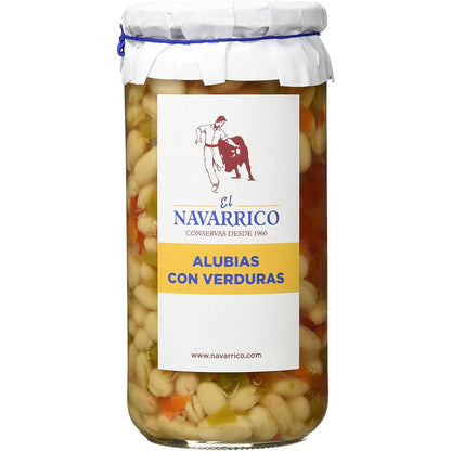 Alubias con verduras frasco El Navarrico 720 ml
