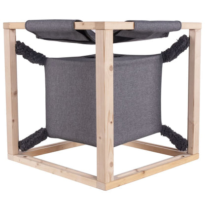Quapas! Cama Para Gatos Con Hamaca Catcube Gris M 54x54x54 Cm_1