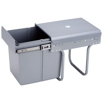 Cubo De Reciclaje 15l Bajo Fregadero, Extracción Manual Y Tapa