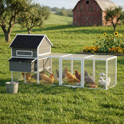 Pawhut Gallinero De Madera Grande Exterior_1