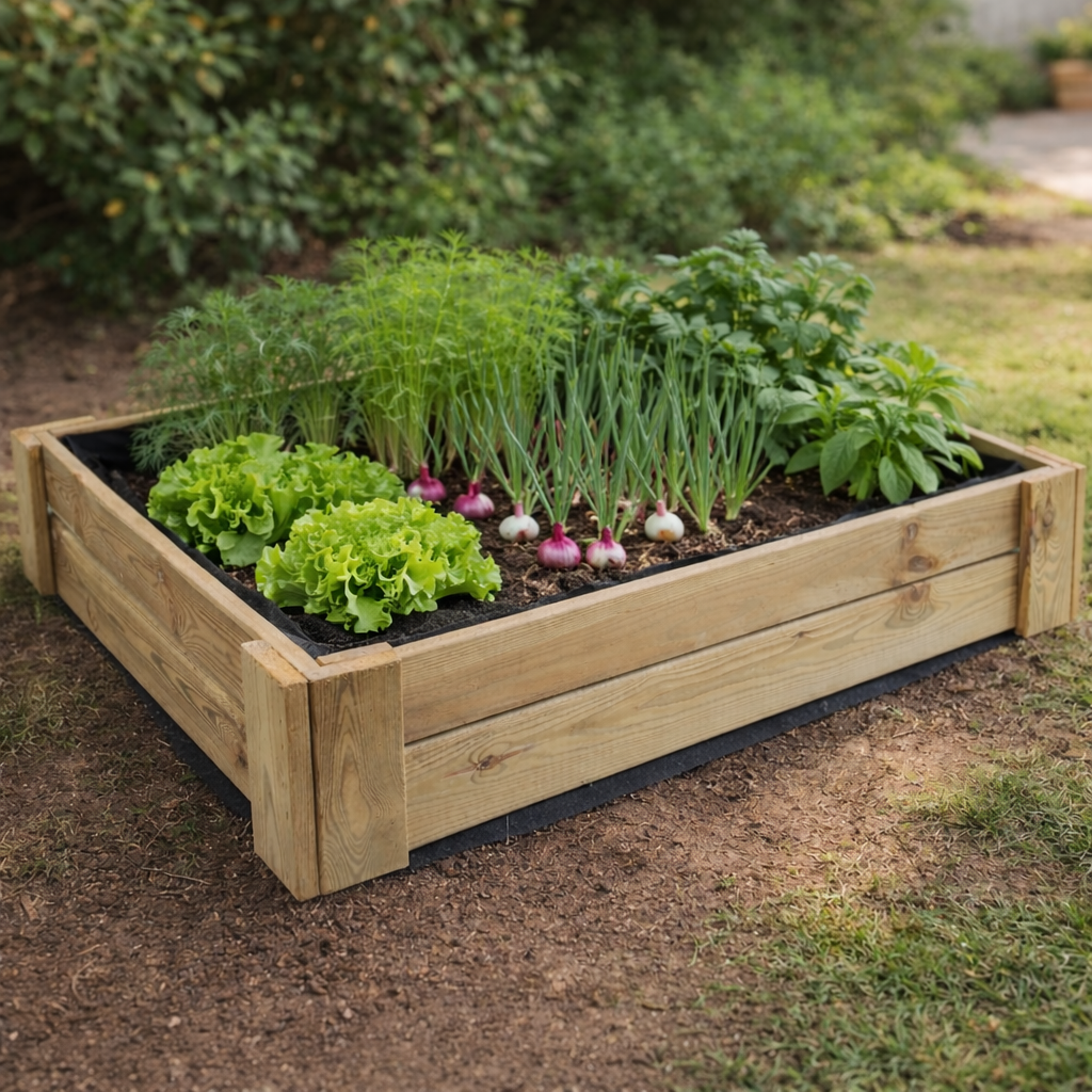 Cajón De Cultivo Kaira. Altura De 20 Cm. Sin Base. Vidahuerto 120x80x20 Cm._1