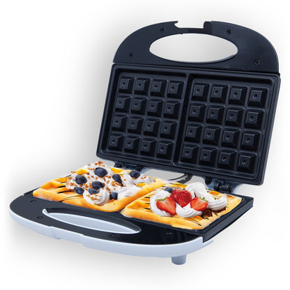 Gofrera Eléctrica, 2 Gofres Belgas Gruesos, Antiadherente, Temperatura Automática, Tacto Frío Adler Ad311 Blanco