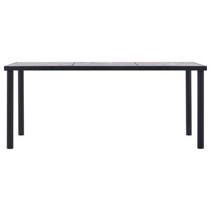 Mesa De Comedor De Mdf Negro Y Gris Hormigón 180x90x75 Cm_0