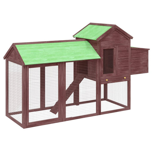 Vidaxl Gallinero Madera Maciza De Pino Color Moca 193x65x117 Cm_0