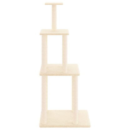 Vidaxl Rascador Para Gatos Con Postes De Sisal Color Crema 149 Cm_3