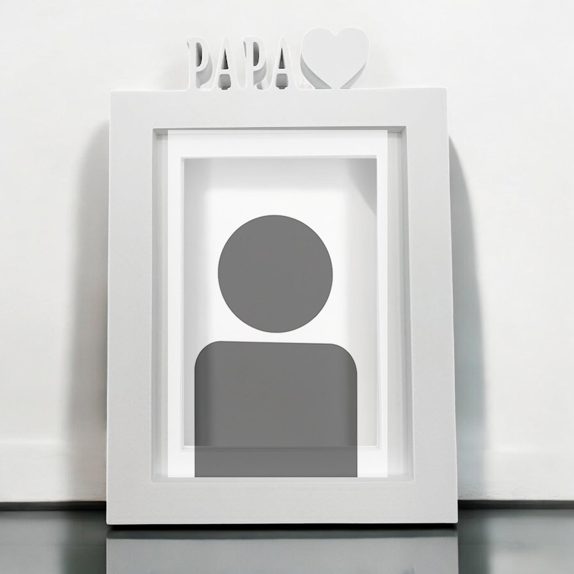 Marco De Fotos Mesa O Pared Modelo Papa 20.5x13.5cm Para Fotos 10x15cm Blanco