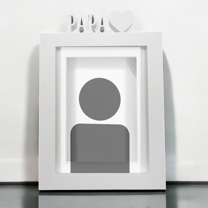 Marco De Fotos Mesa O Pared Modelo Papa 20.5x13.5cm Para Fotos 10x15cm Blanco