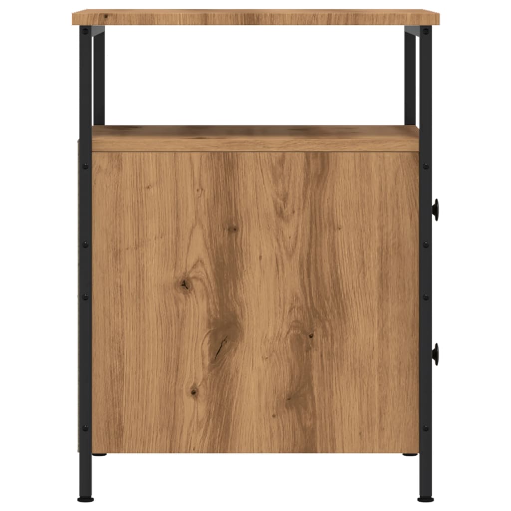 Mesita De Noche Madera De Ingeniería Roble Artisan 44x45x60 Cm_3