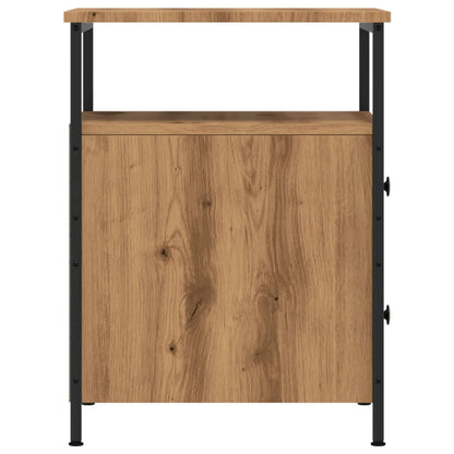 Mesita De Noche Madera De Ingeniería Roble Artisan 44x45x60 Cm_3