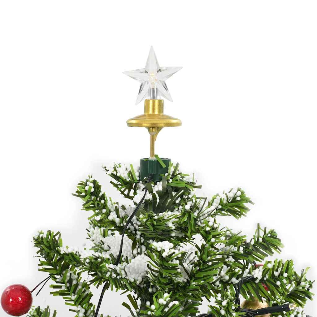 Vidaxl Árbol De Navidad Con Nieve Con Base En Paraguas Verde 75 Cm_3