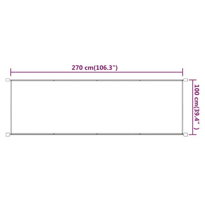 Vidaxl Toldo Vertical Tela Oxford Gris Taupé 100x270 Cm_2
