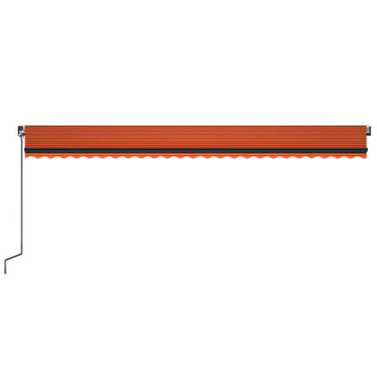 Toldo Manual Retráctil Con Luz Led Naranja Y Marrón 600x300 Cm_3