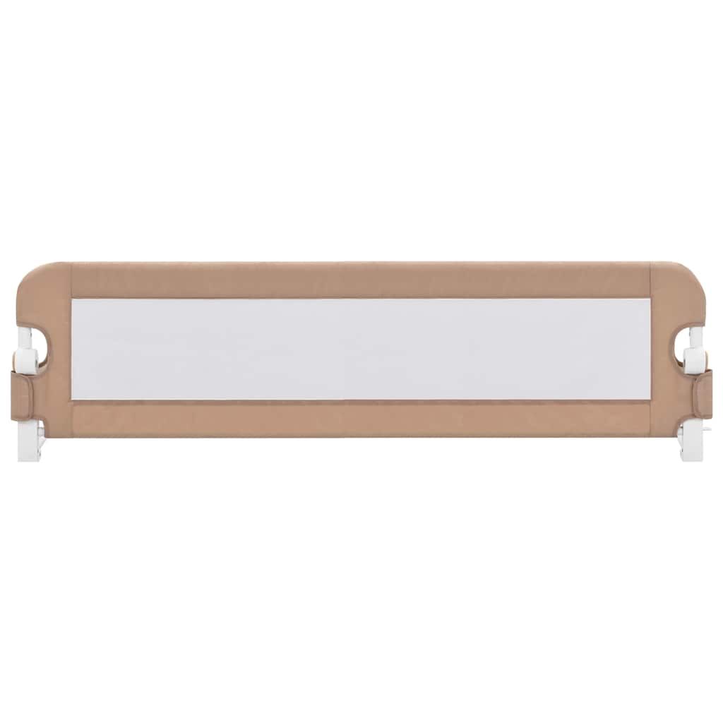 Vidaxl Barandilla De Seguridad Cama De Niño Poliéster Taupe 150x42 Cm_2