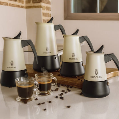 Cecotec Cafetera Italiana Piccolina 400 Green. 200ml, 4 Tazas De Café, Acero Inoxidable, Apta Todas Superficies, Filtro_4