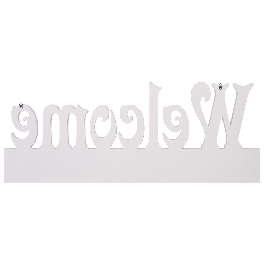 Perchero De Pared Welcome Blanco 74x29,5 Cm_2