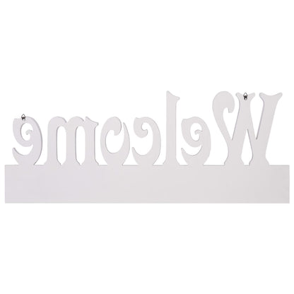 Perchero De Pared Welcome Blanco 74x29,5 Cm_2