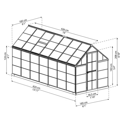 Invernadero Harmony 185x426 cm verde Canopia
