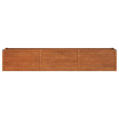 Arriate Oxidado De Acero Corten 240x40x45 Cm_3