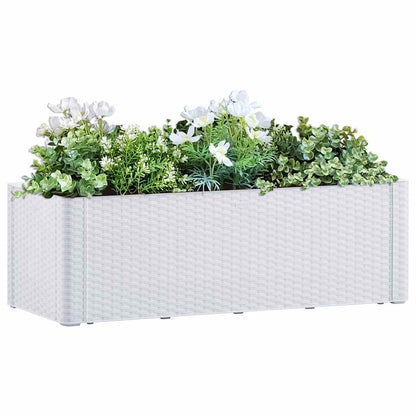 Arriate Con Sistema De Riego Automático Blanco 100x43x33 Cm_1