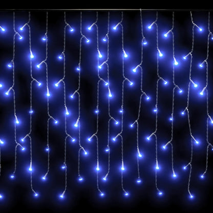 Vidaxl Cortina Luces Carámbano 10m 400 Led Azul 8 Funciones_3