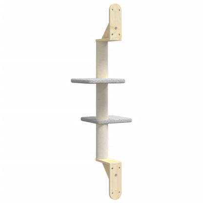 Árbol Rascador Para Gatos De Pared Gris Claro 108 Cm_5