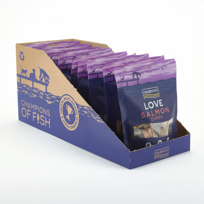 Fish4dogs Snack Para Perros – Love Salmón En Cubos 85 G (pack De 10)