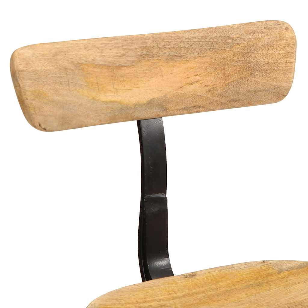 Taburetes De Barra 2 Uds Madera Maciza De Mango 49x43x79 Cm_3