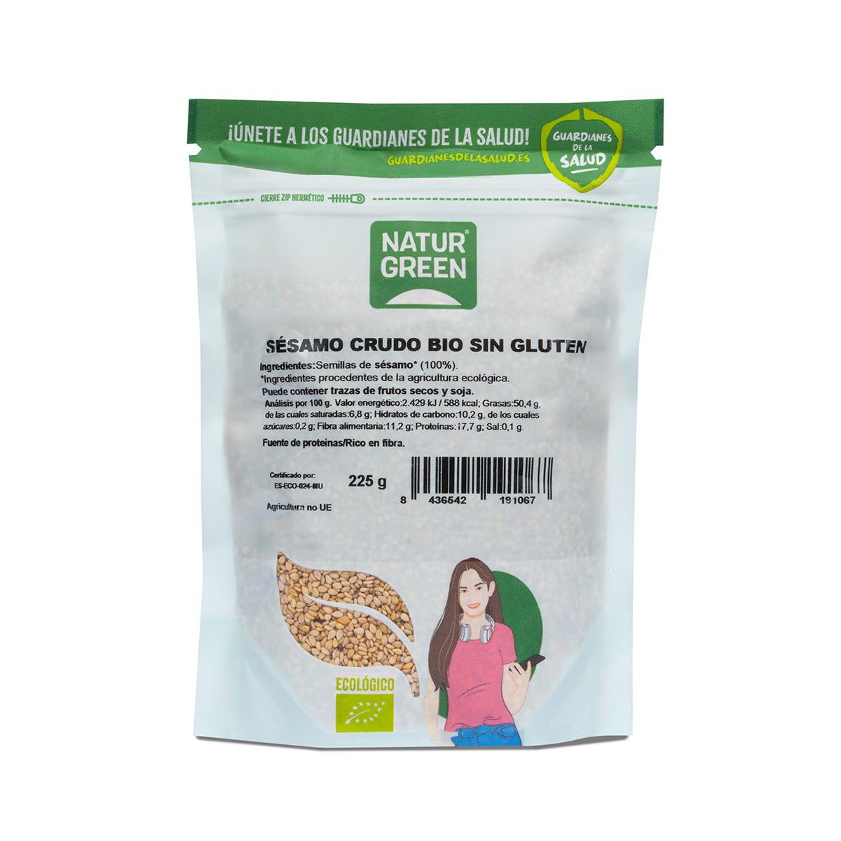 Sesamo Crudo Bio Naturgreen 225 gr