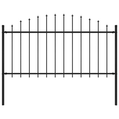 Valla De Jardín Con Puntas Acero Negro (1,25-1,5)x1,7 M / Vetonek_2