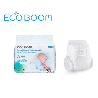 Pañal de Bambú Pure Premium ECO BOOM T4/L (9 a 14 Kg) 30 uds