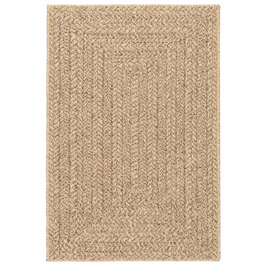 Vidaxl Alfombra Zizur Aspecto Yute Interior/exterior Beige 120x120 Cm_0