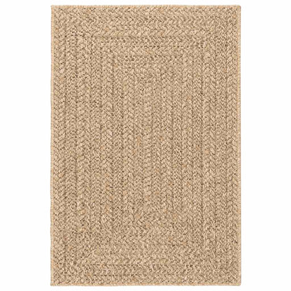 Vidaxl Alfombra Zizur Aspecto Yute Interior/exterior Beige 120x120 Cm_0