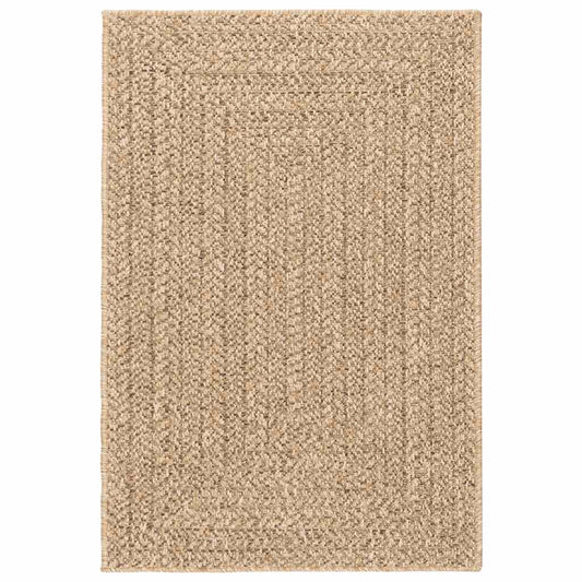 Vidaxl Alfombra Zizur Aspecto Yute Interior/exterior Beige 120x120 Cm_0