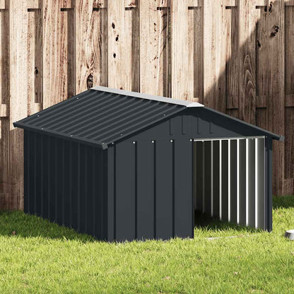Casa Perros Acero Galvanizado Gris Antracita 116,5x153x81,5 Cm_1