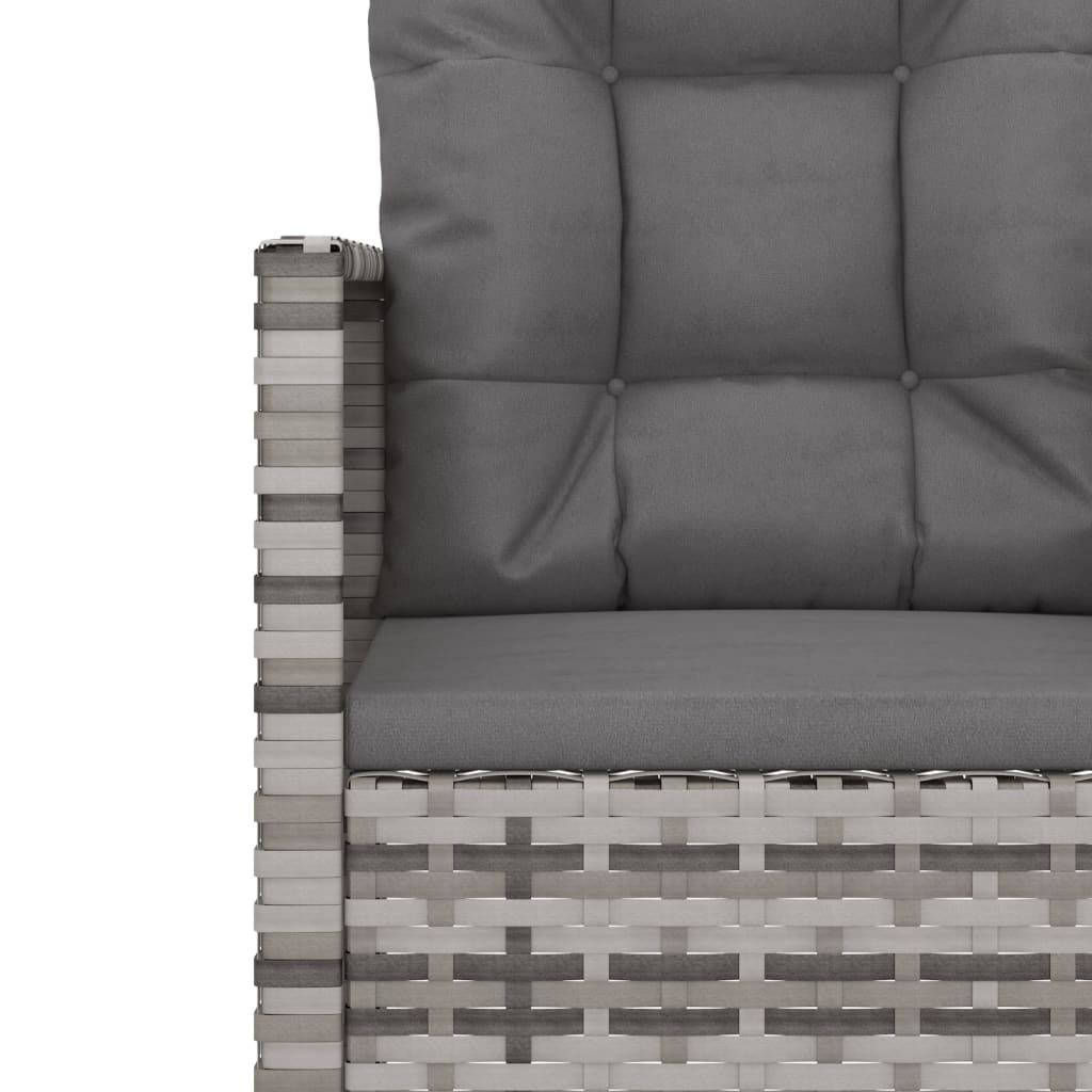 Vidaxl Muebles De Jardín Con Cojines 3 Piezas Ratán Sintético Gris_4