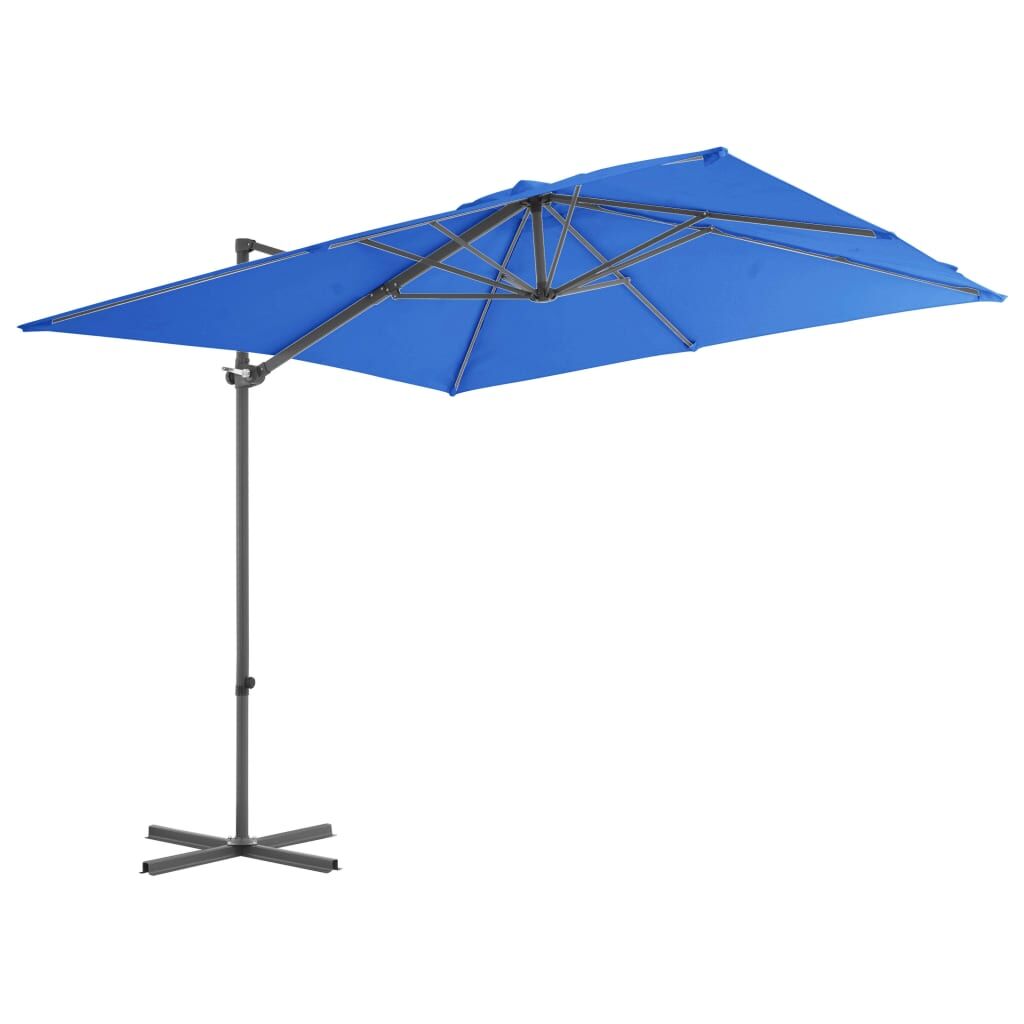 Vidaxl Sombrilla Jardín Voladiza Palo Aluminio Azul Azure 250x250 Cm_1