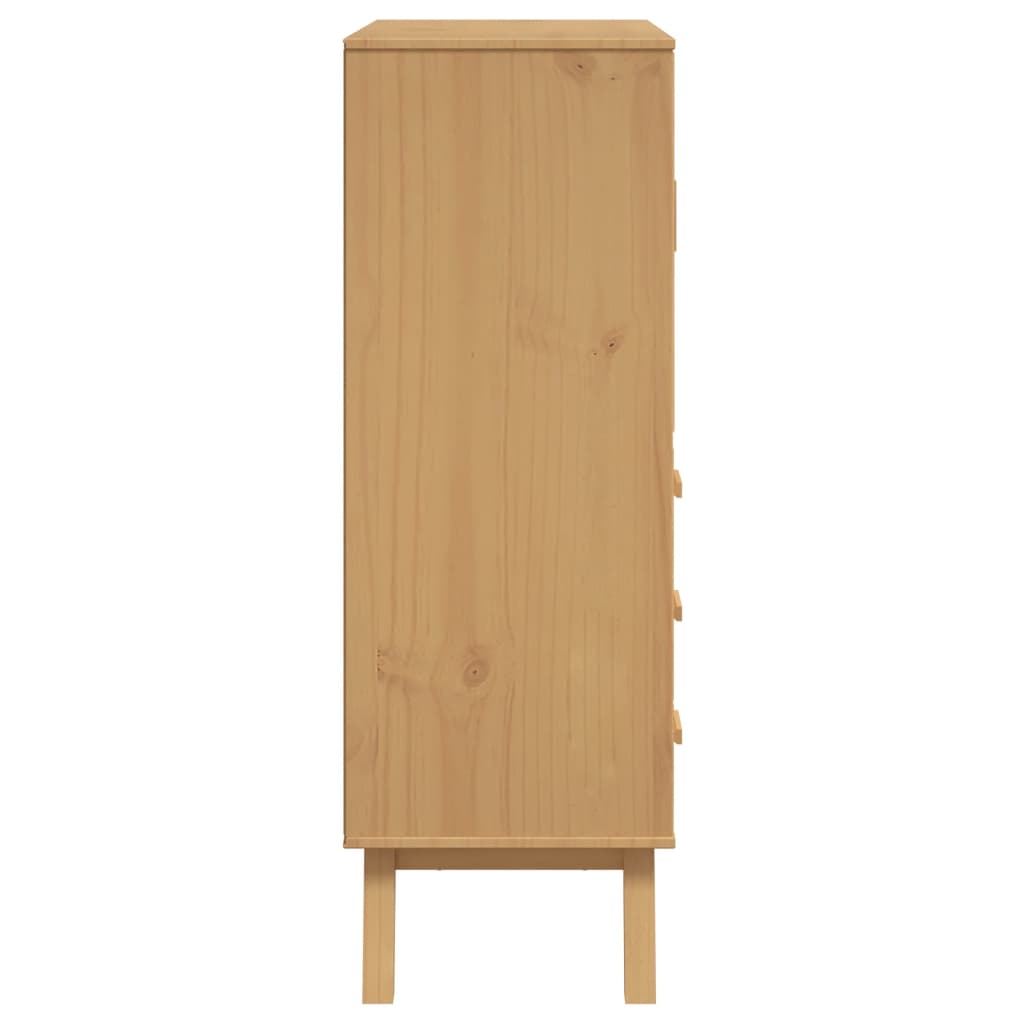 Aparador Olden Madera Maciza De Pino Marrón 85x43x125 Cm / Vetonek_2