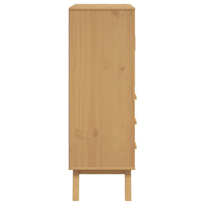 Aparador Olden Madera Maciza De Pino Marrón 85x43x125 Cm / Vetonek_2