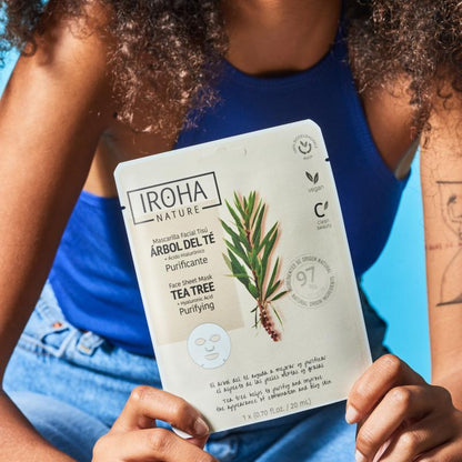Mascarilla Facial Tisú Purificante con Árbol del Té Iroha Nature 20 ml