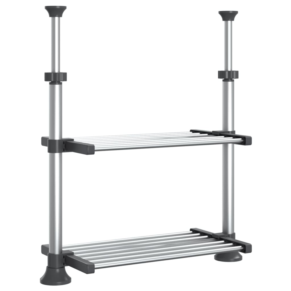 Vidaxl Estantería De Cocina Aluminio 50x25x(50-70) Cm_0