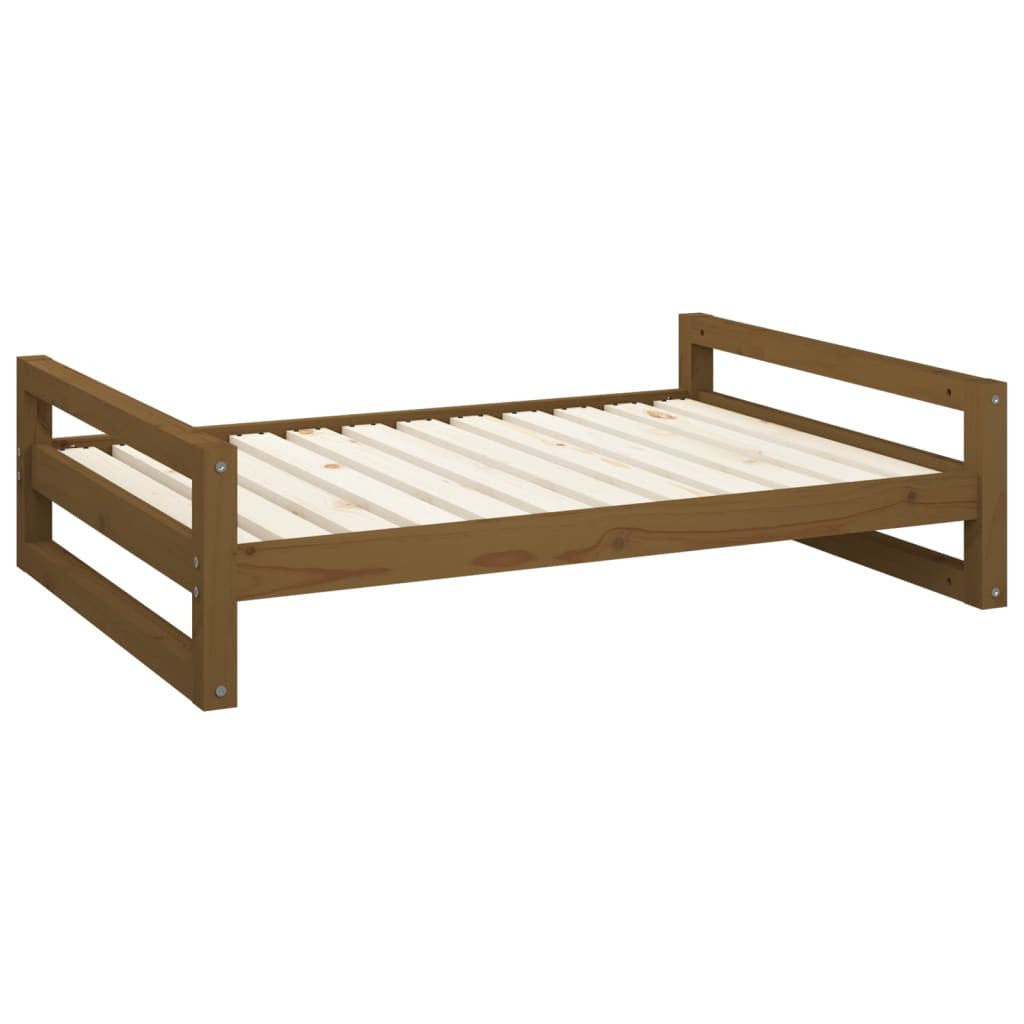 Vidaxl Cama Para Perros Madera De Pino Marrón Miel 105,5x75,5x28 Cm_0